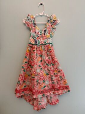 Wildflowers Coral & Mint Floral Ruffle Dress